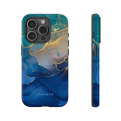 Blue Alcohol Ink - Protective Phone Case