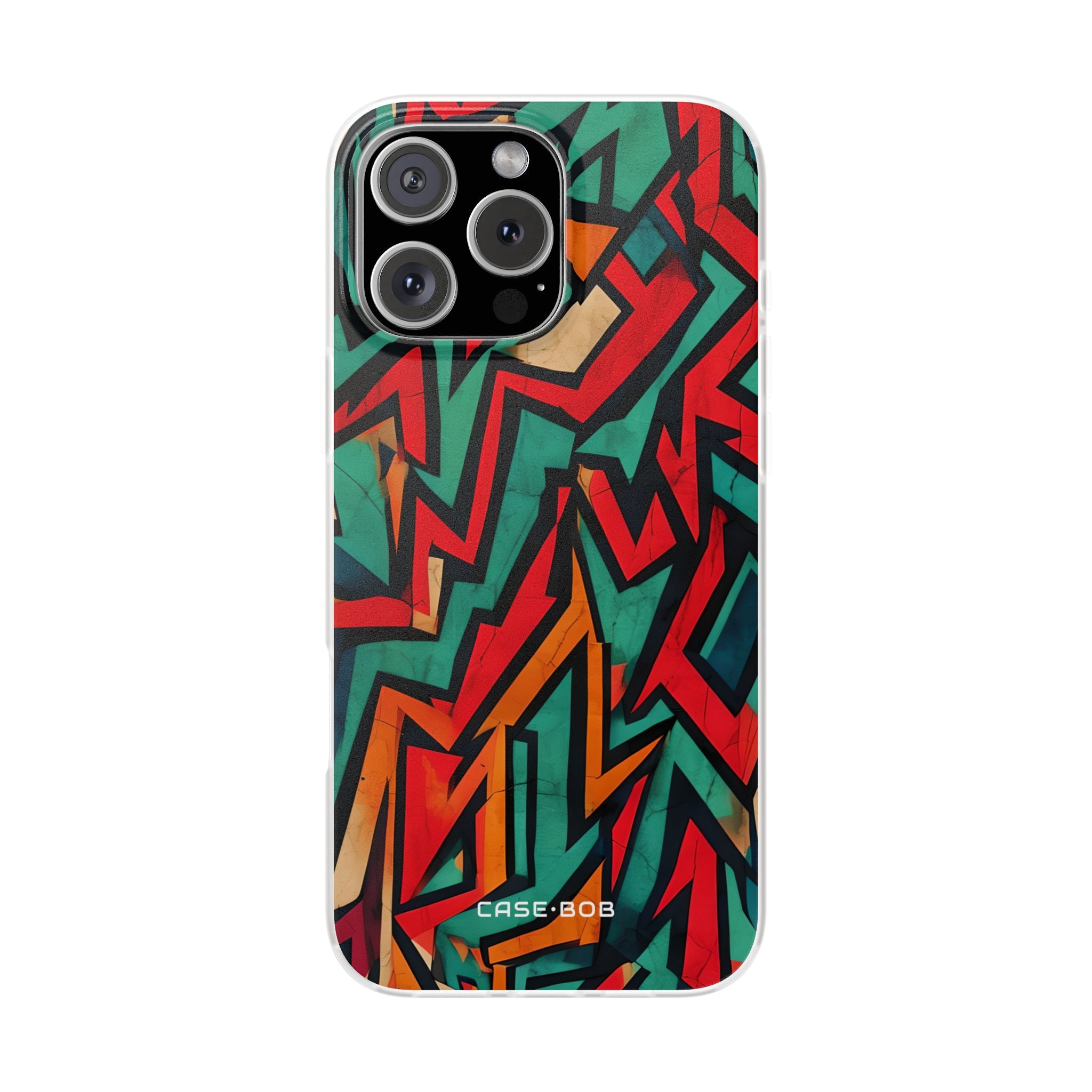 Crimson Zigzag iPhone 16 Pro Max Case - Soft