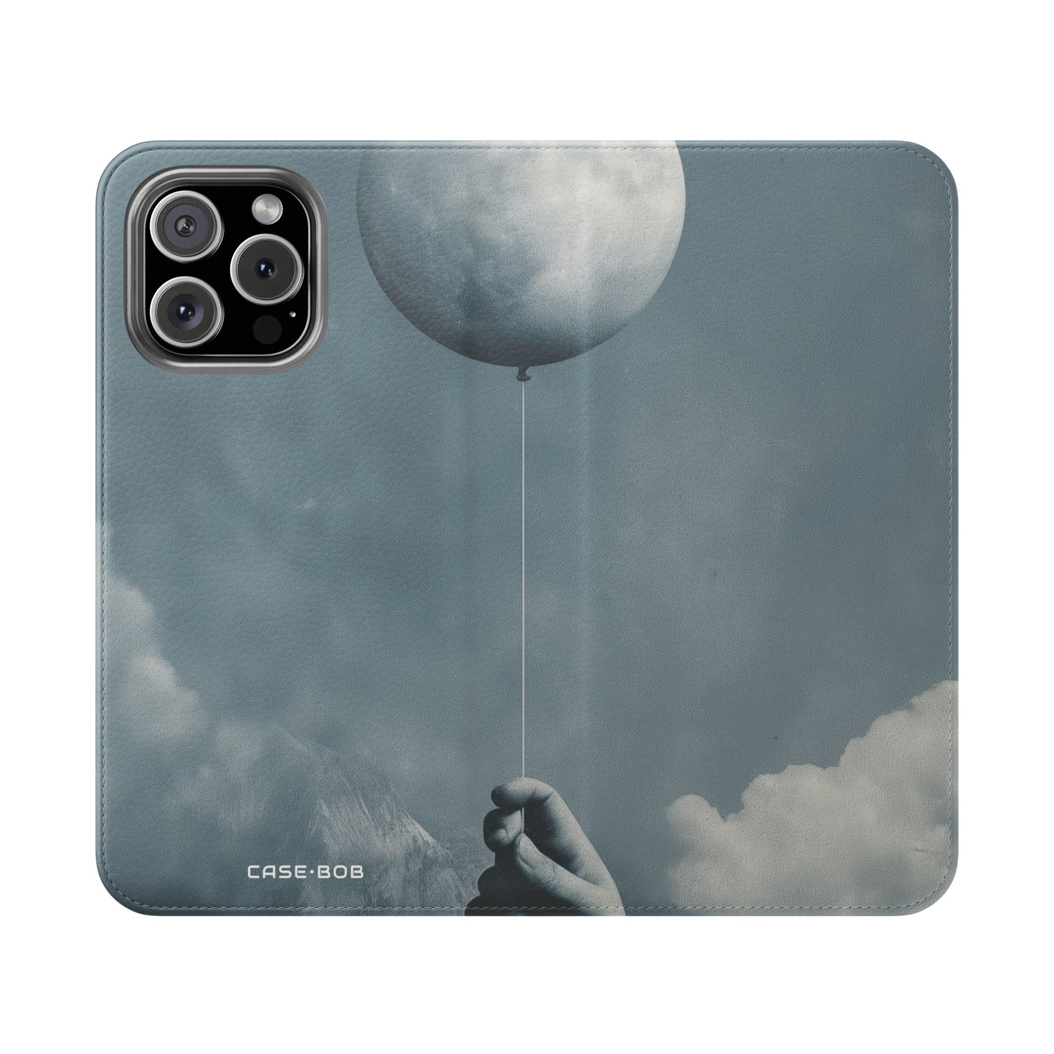 Moon Balloon Blue - iPhone 16 Max Case - Wallet