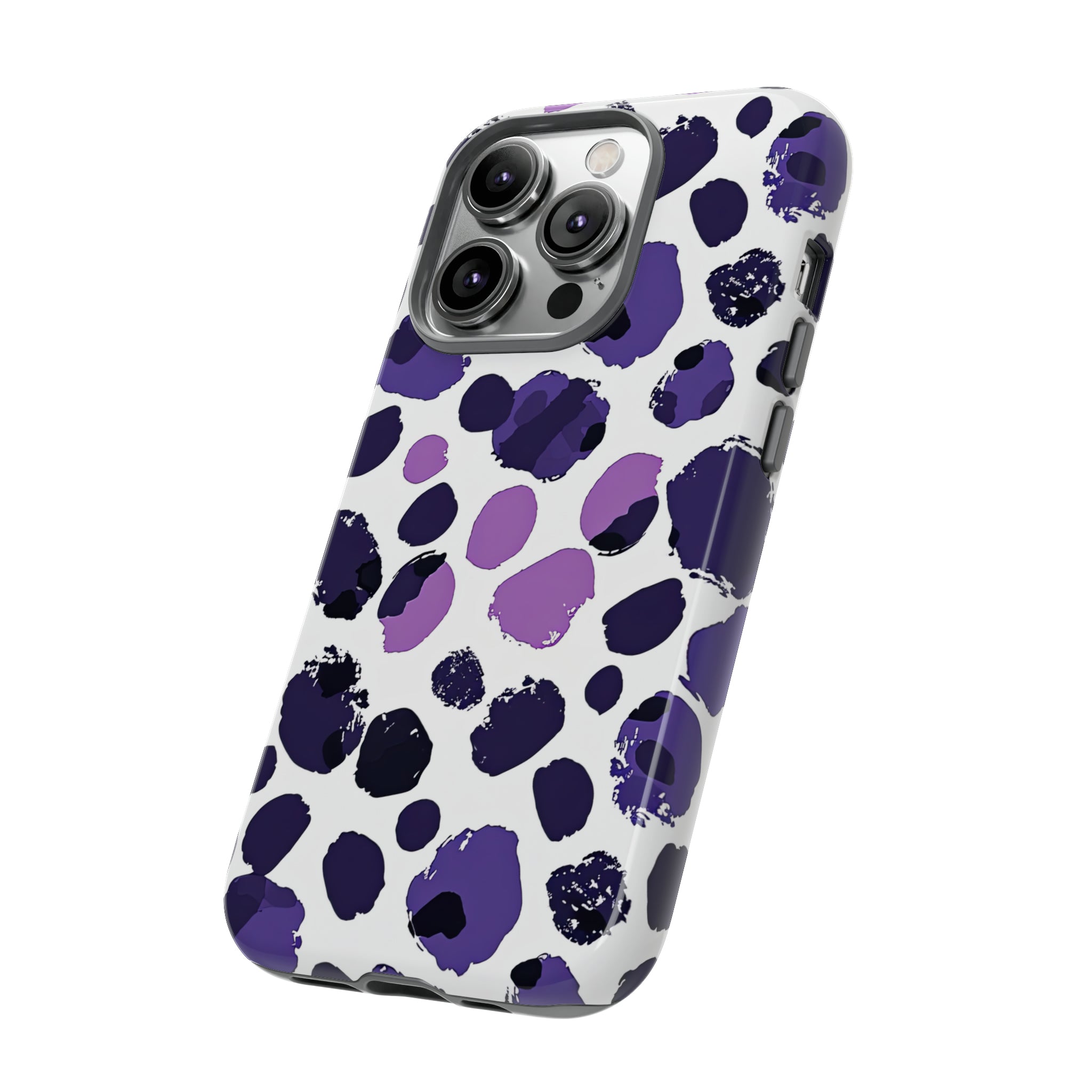 Purple Dots Abstract Minimal Case - Protective Phone Case