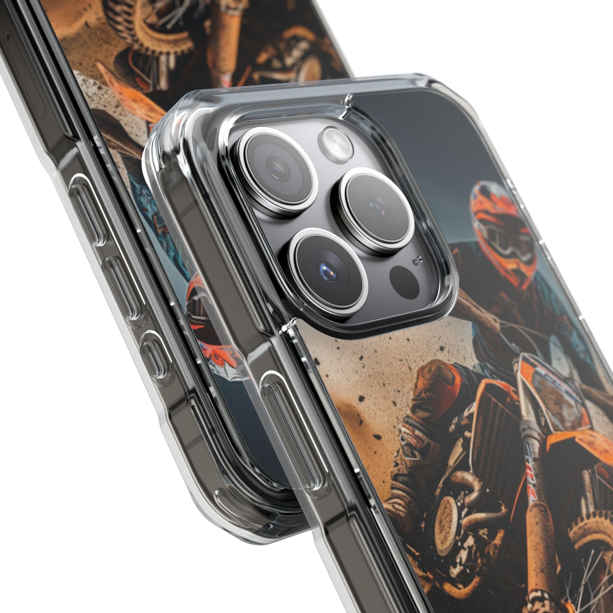 Rider Amidst Desert Fury iPhone Case - Impact