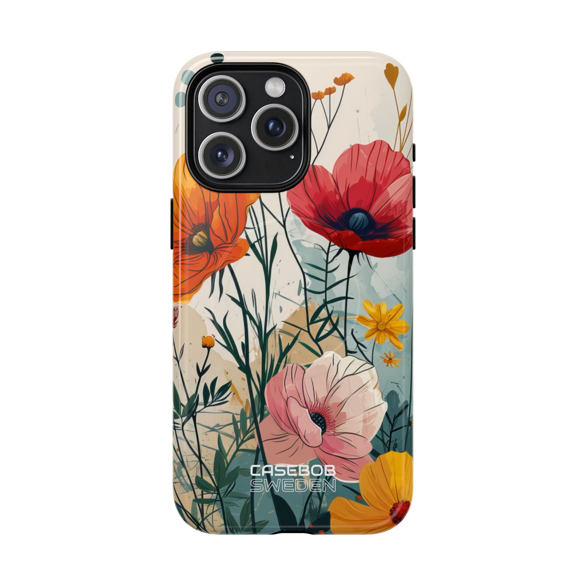 Vibrant Poppy Garden iPhone 15 - Tough+