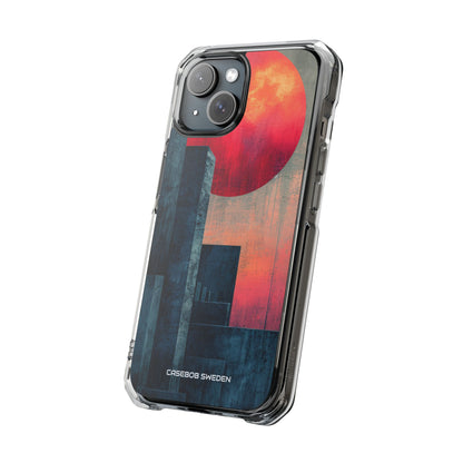 Abstract Geometric Skyline - Clear Impact iPhone 15 Phone Case