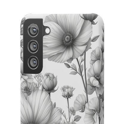 Monochrome Flora | Slim Phone Case for Samsung