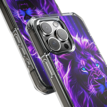 Neon Lion Majesty iPhone Case - Impact