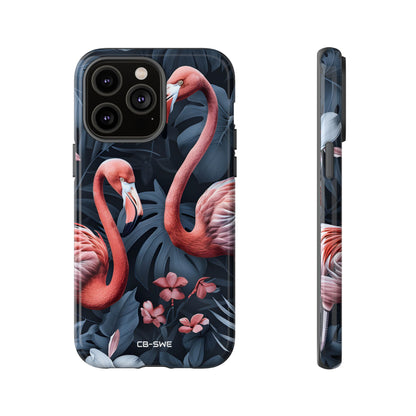Flamingos Embrace Nature - iPhone Case