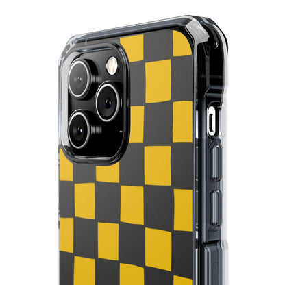 Yellow Squares Dance iPhone Case - Impact