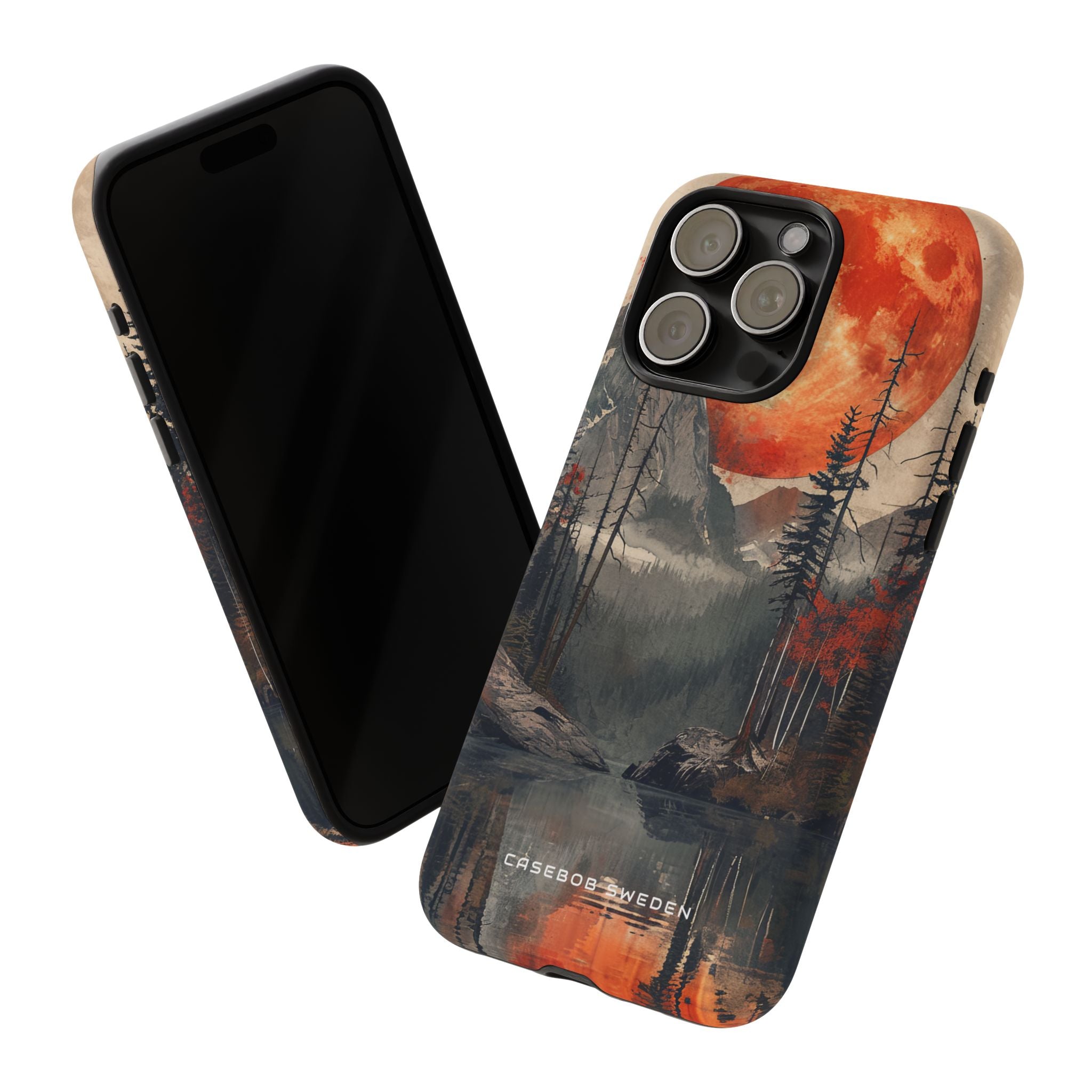 Celestial Glow Over Reflective Landscape iPhone 15 - Tough Phone Case