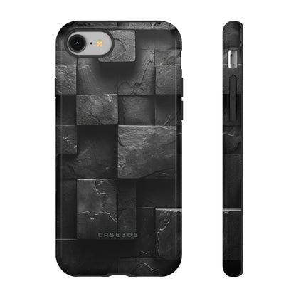 Black Geometric Elegance - Protective Phone Case