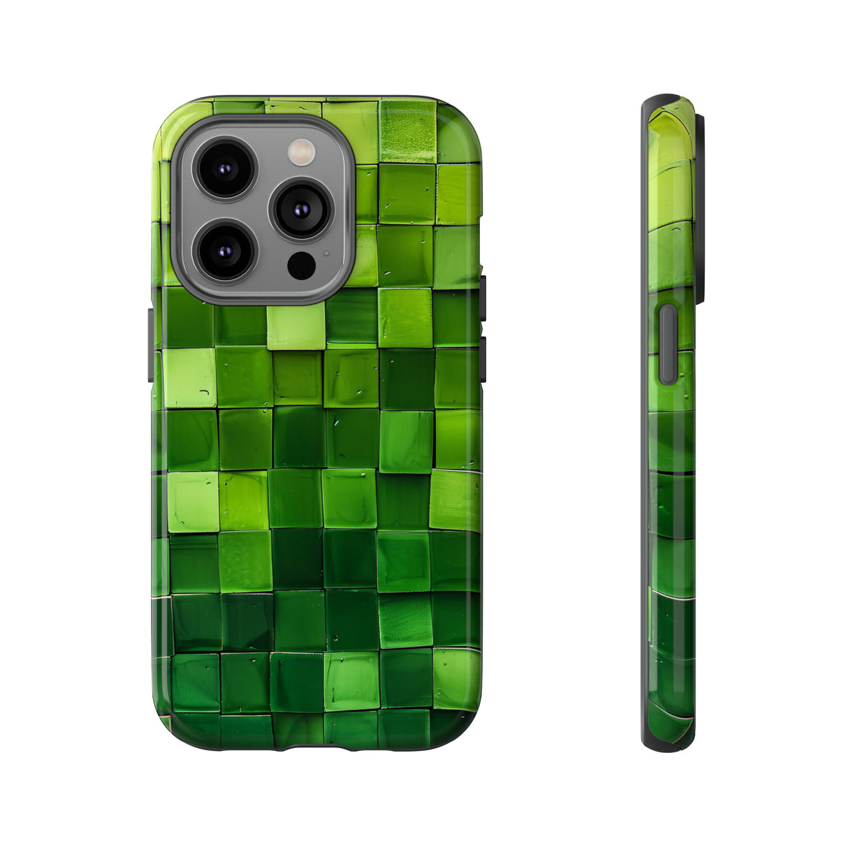 Emerald Square: Green Gradient - Protective Phone Case