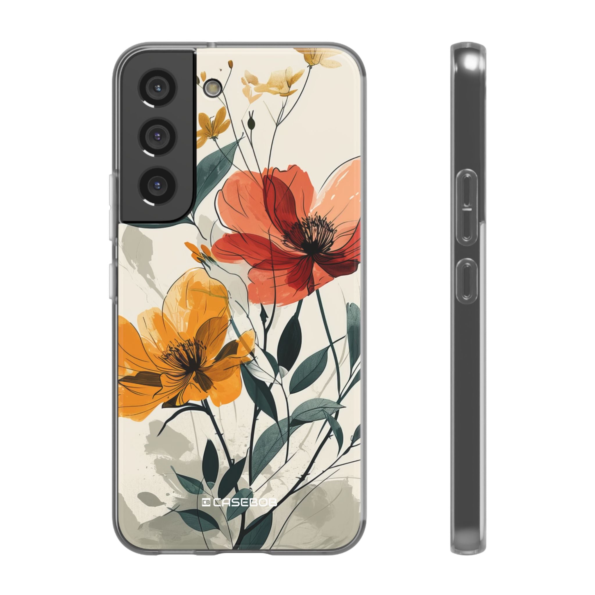 Serene Floral Harmony | Flexible Phone Case for Samsung Galaxy