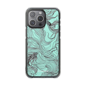 Aqua Serenity – Handyhülle für iPhone (Clear Impact – Magnetisch)