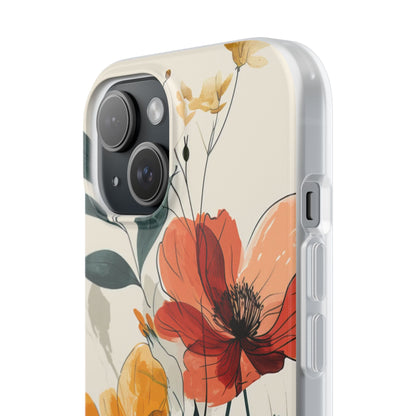 Elegant Floral Harmony iPhone 15 - Flexi Phone Case