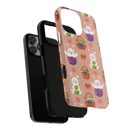 Bunnies Hold Eggs - iPhone Case