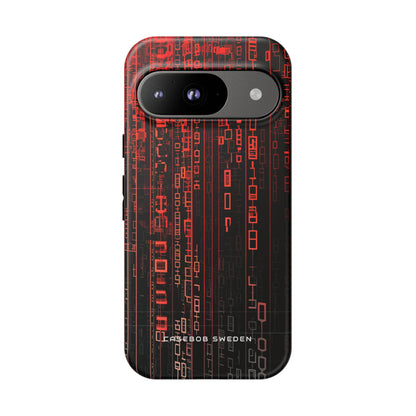 Red Gradient Matrix Contrast Google Pixel 9 - Tough Phone Case