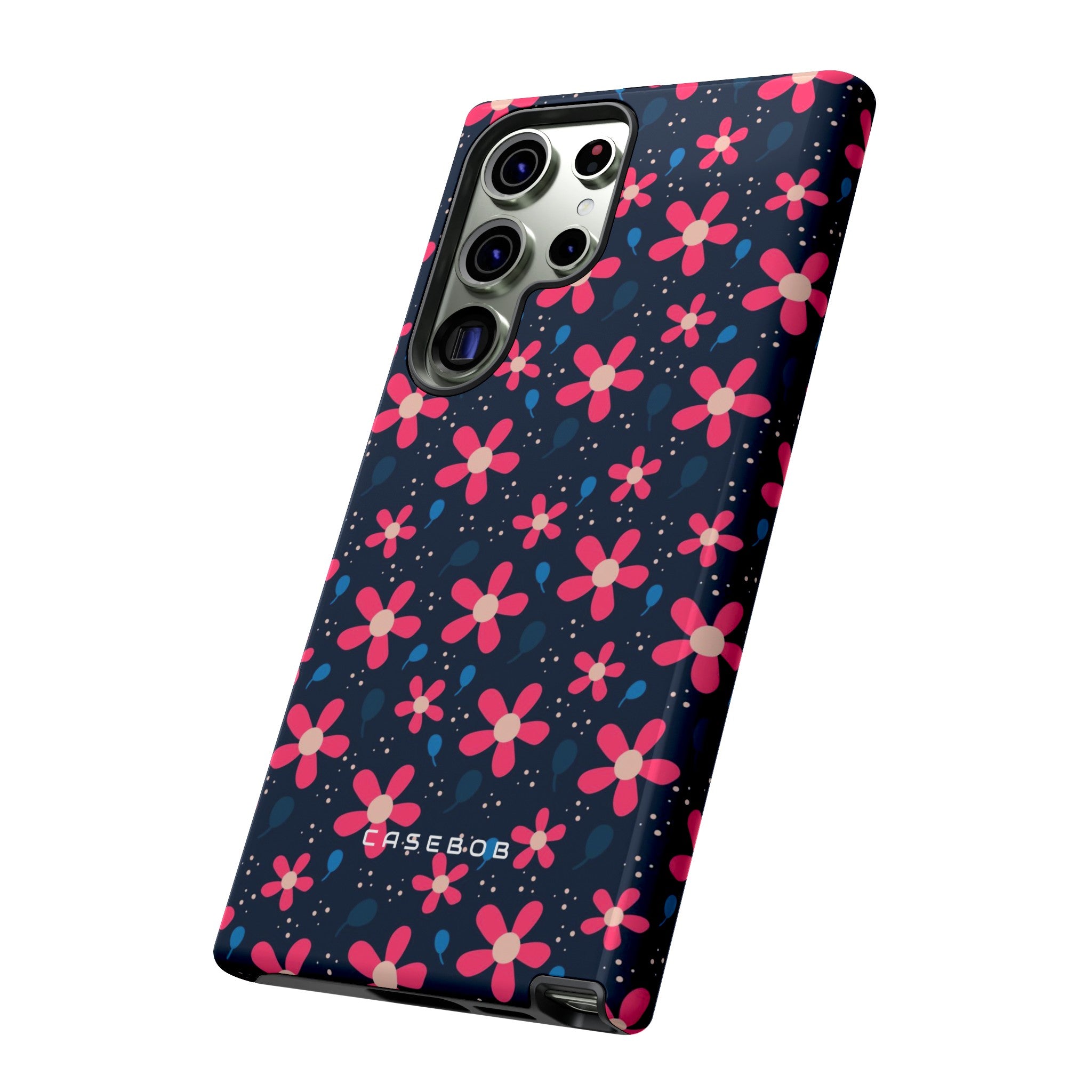 Pink Flower Pattern - Protective Phone Case