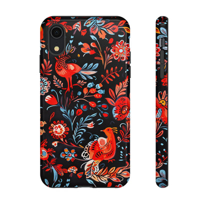 Slavic Myth Firebird & Domovoi - Protective Phone Case