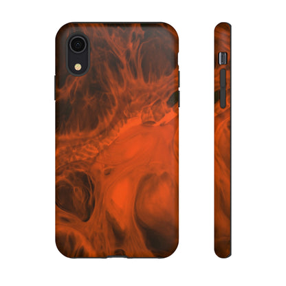 Red Flame Ink Art iPhone Case (Protective) iPhone XR Matte Phone Case