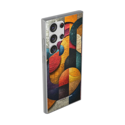 Vibrant Geometric Art - Flexi Samsung S23 Phone Case