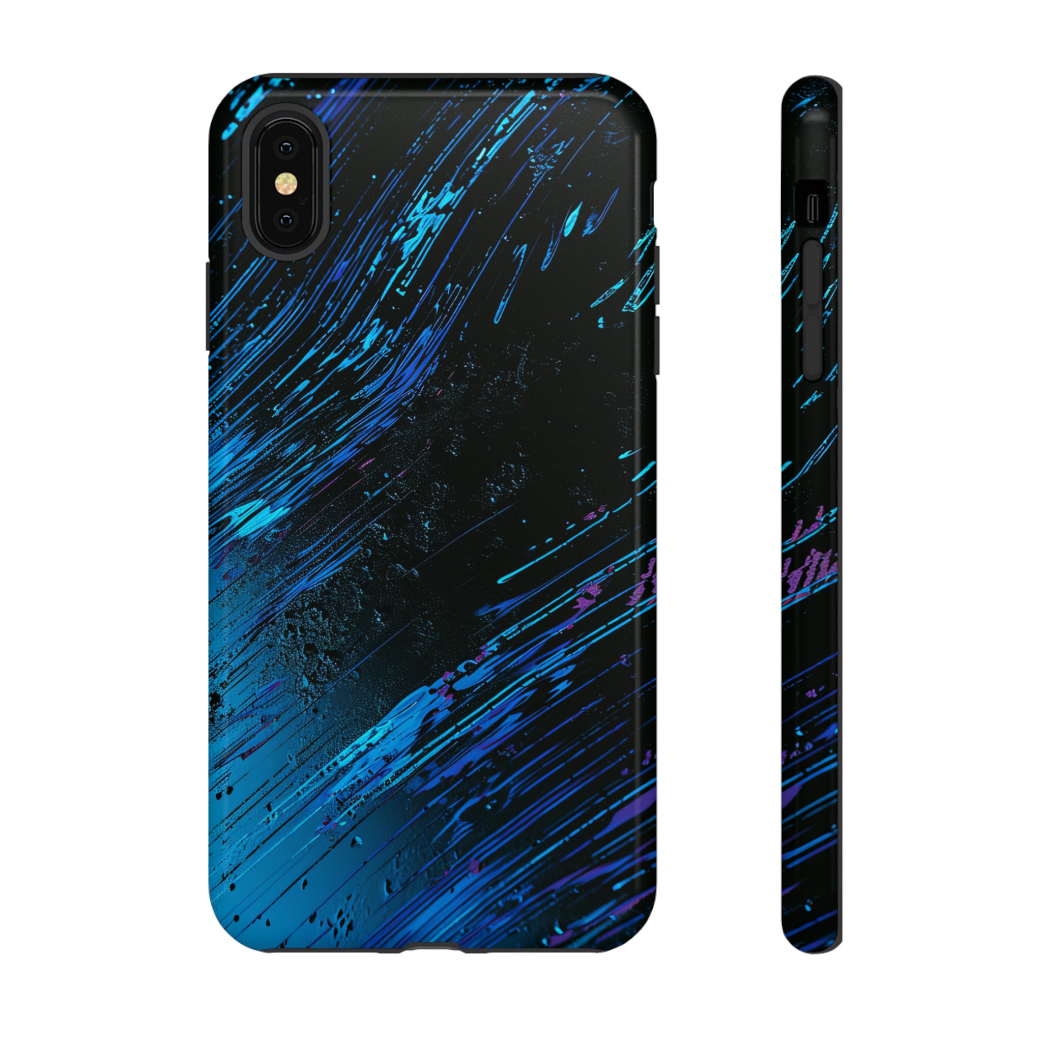 Cyber Stream: Digital Gradient - Protective Phone Case