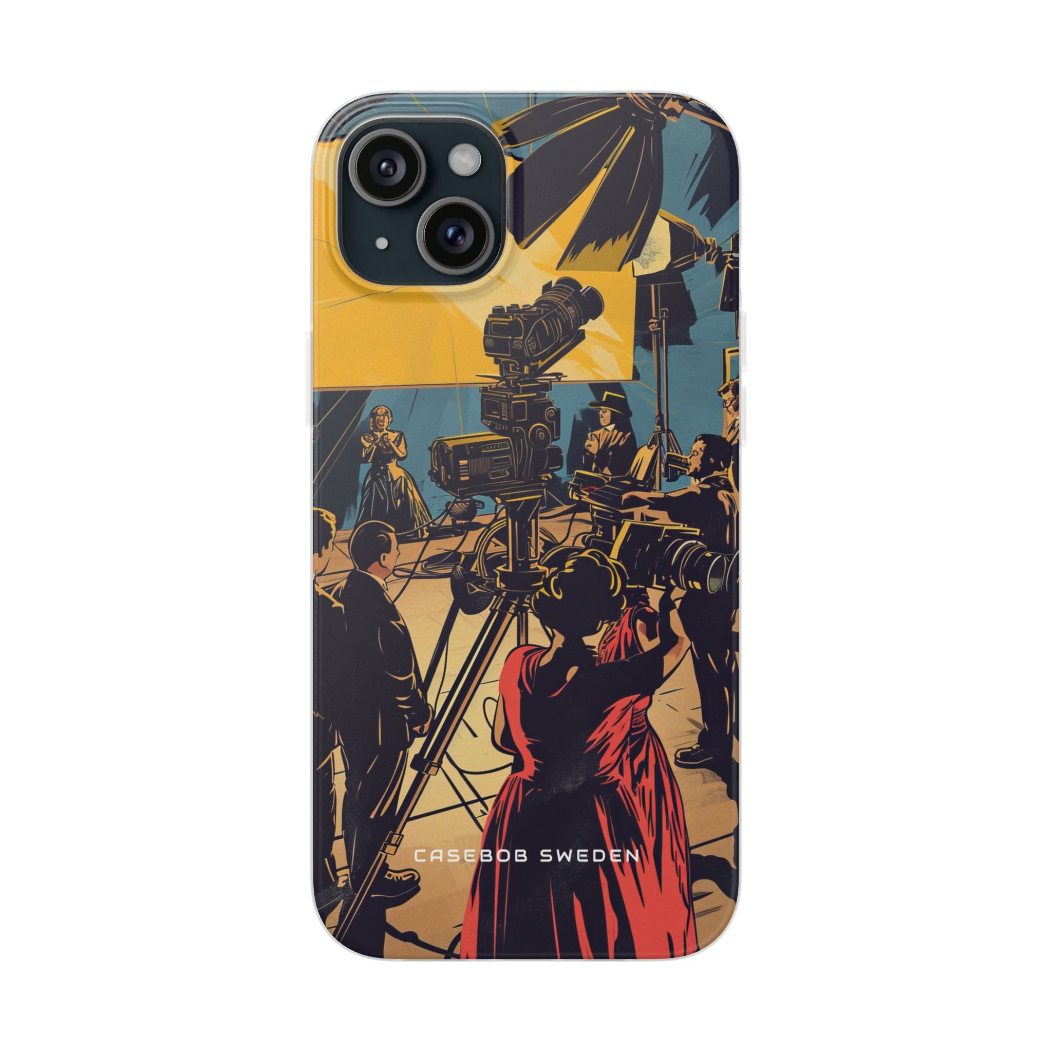 Golden Era Cinematic Spotlight iPhone 15 - Flexi Phone Case