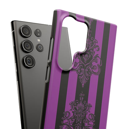 Gothic Elegance with Vertical Stripes and Ornamental Motifs Samsung S23 - Slim Phone Case