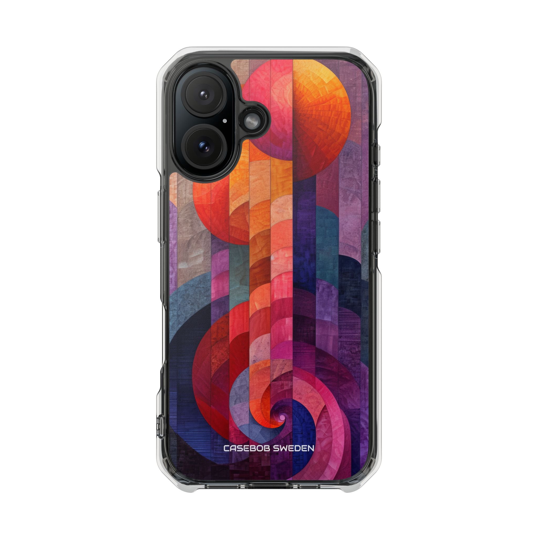 Purple Orange Abstract - Clear Impact iPhone 16 Phone Case