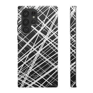 White Line Elegance - Protective Phone Case