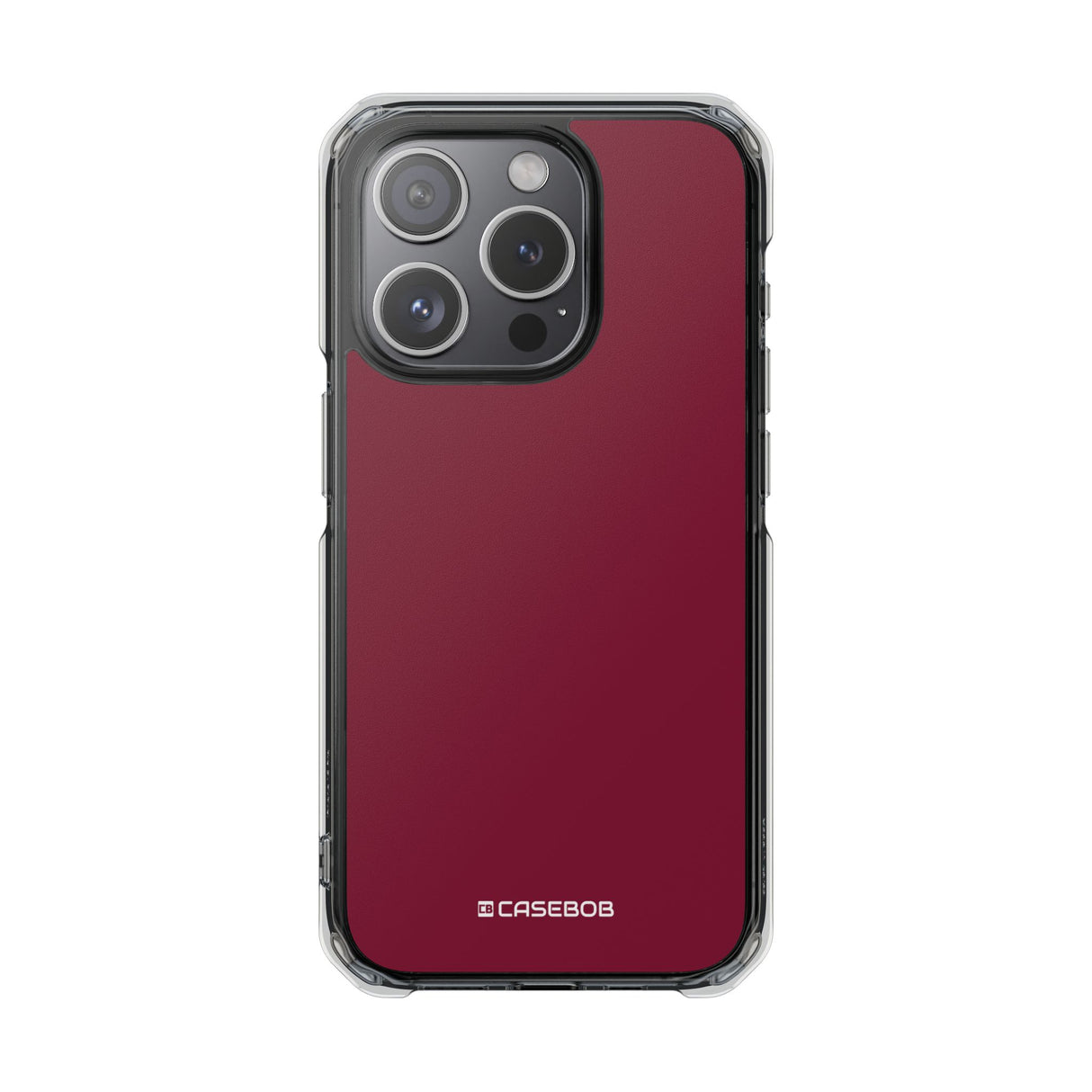 Claret Red | Phone Case for iPhone (Clear Impact Case - Magnetic)