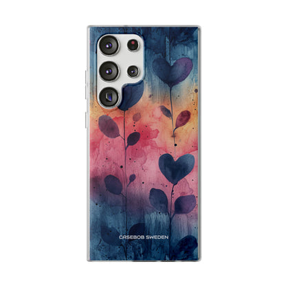 Watercolor Heart Art - Flexi Samsung S23 Phone Case