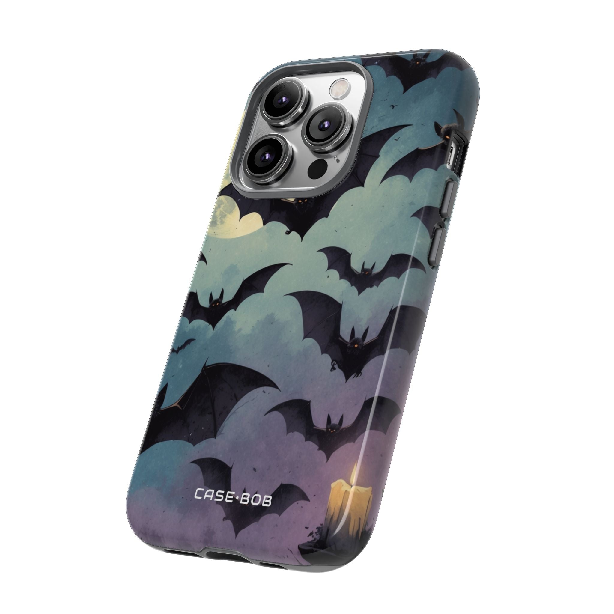 Glowing Bat Swarm iPhone 14 Pro Case - Tough