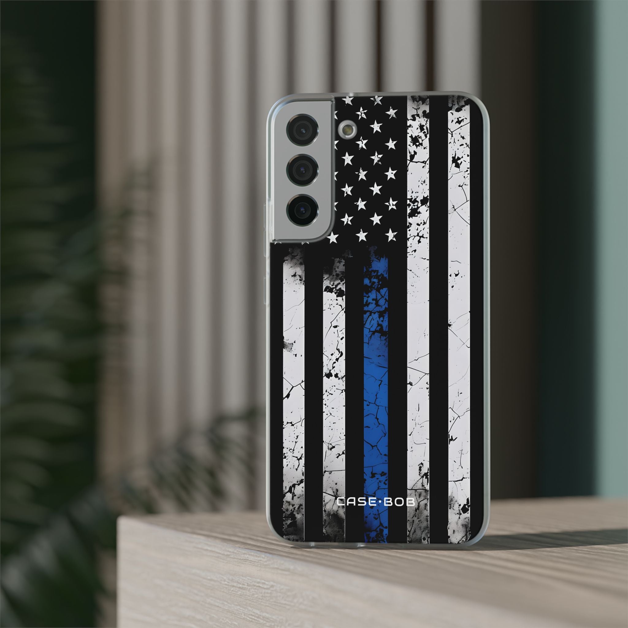 Blue Stripe Flag Samsung S22 Plus Case - Soft