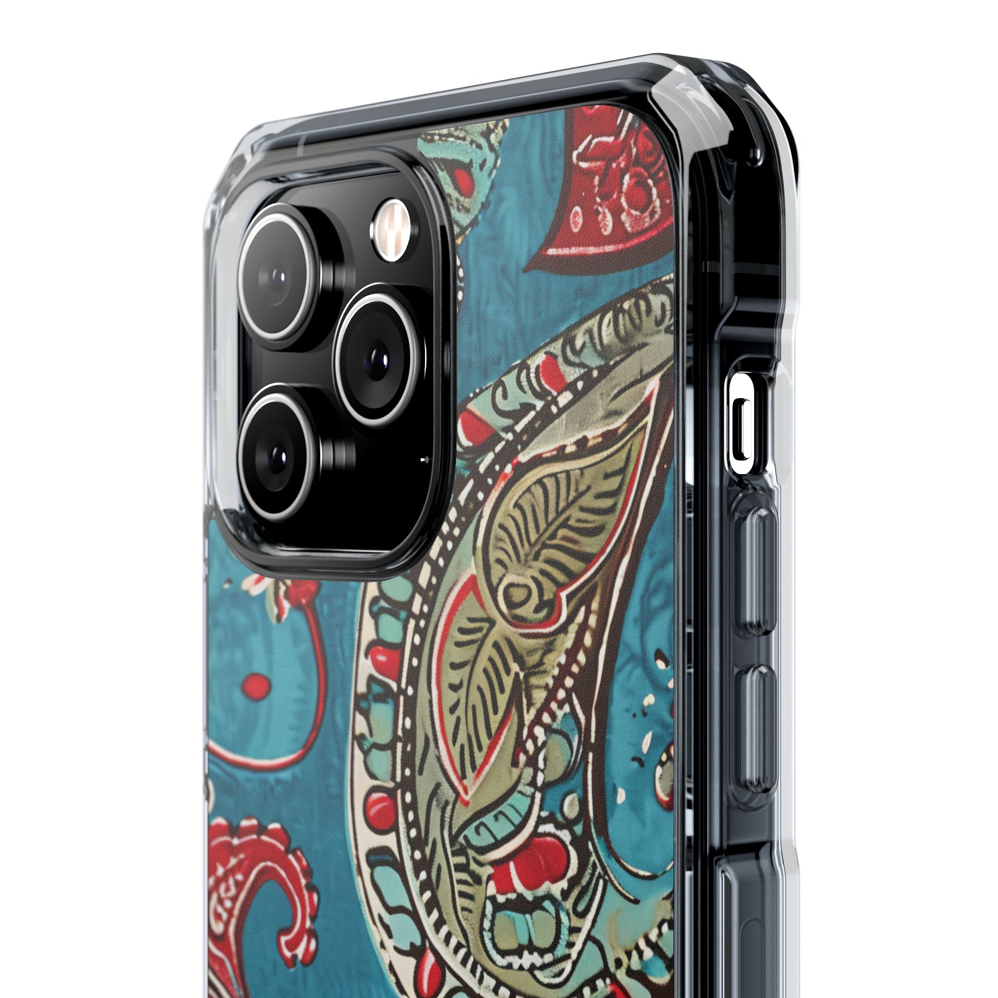 Vintage Paisley Elegance iPhone 14 - Clear Impact Phone Case