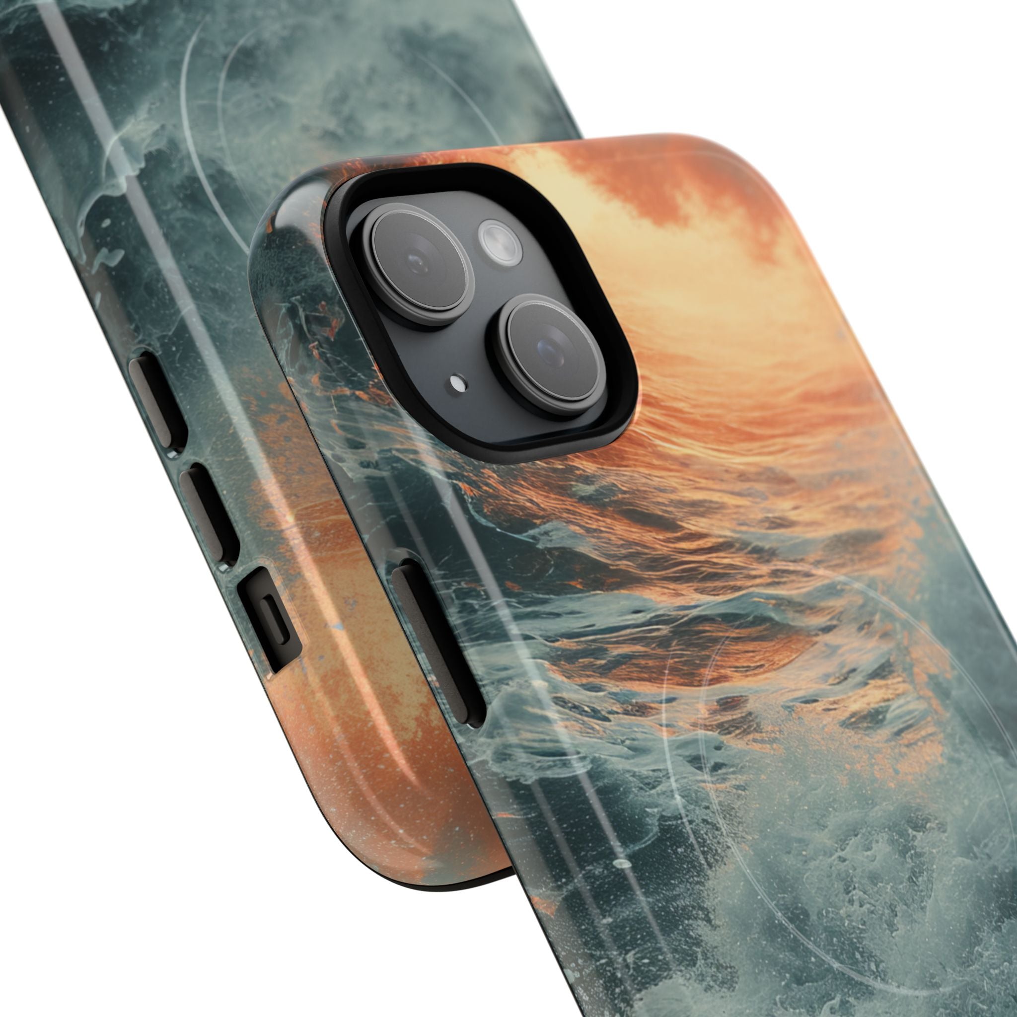 Fiery Wave Power - Tough + MagSafe® iPhone 15 Phone Case