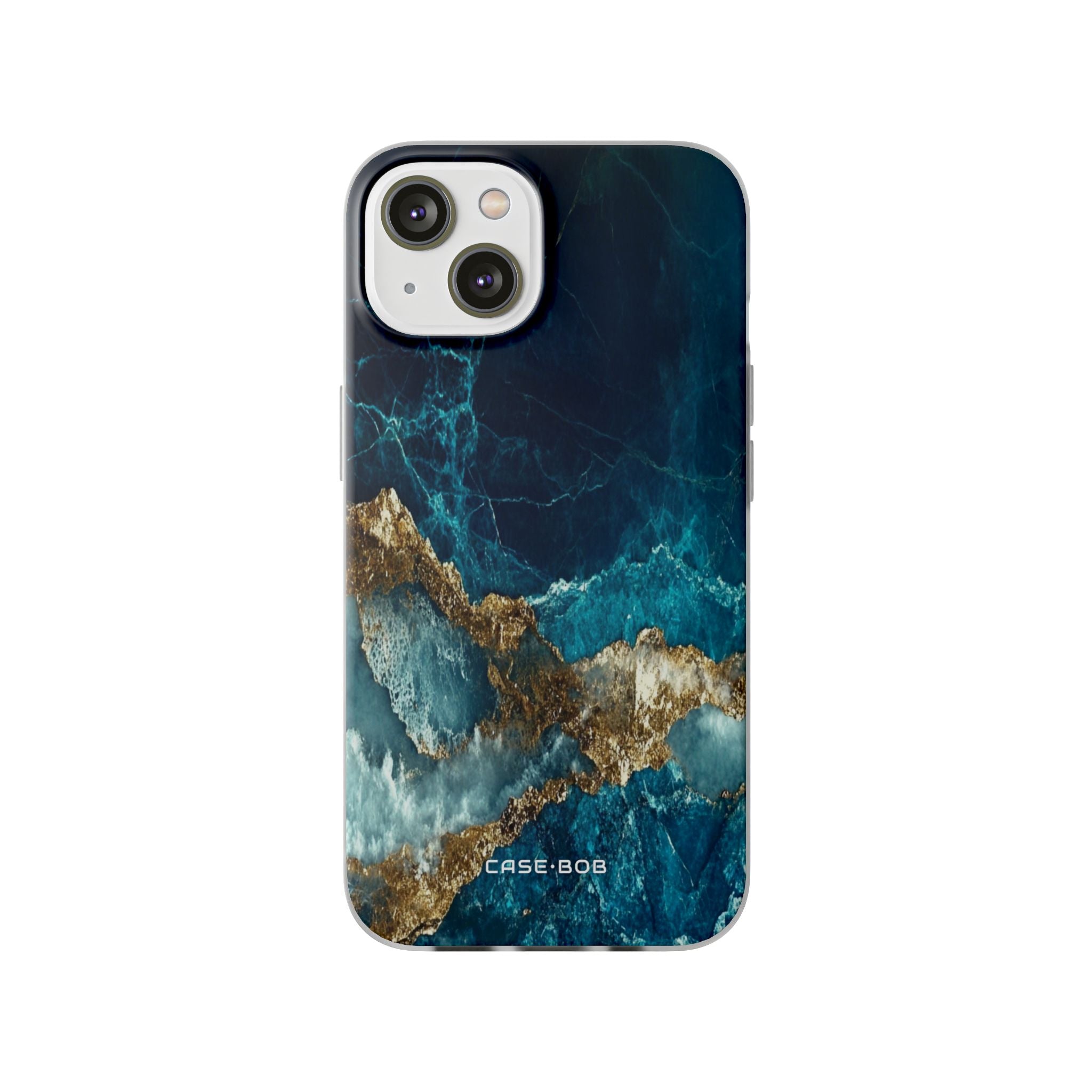 Jagged Gold Split iPhone 14 Case - Soft
