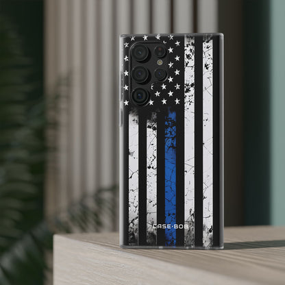 Blue Stripe Flag Samsung S22 Ultra Case - Soft
