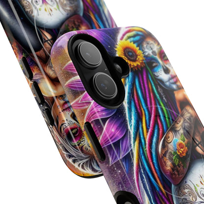 Sunflower Skull Glow iPhone 17 Case - Tough+