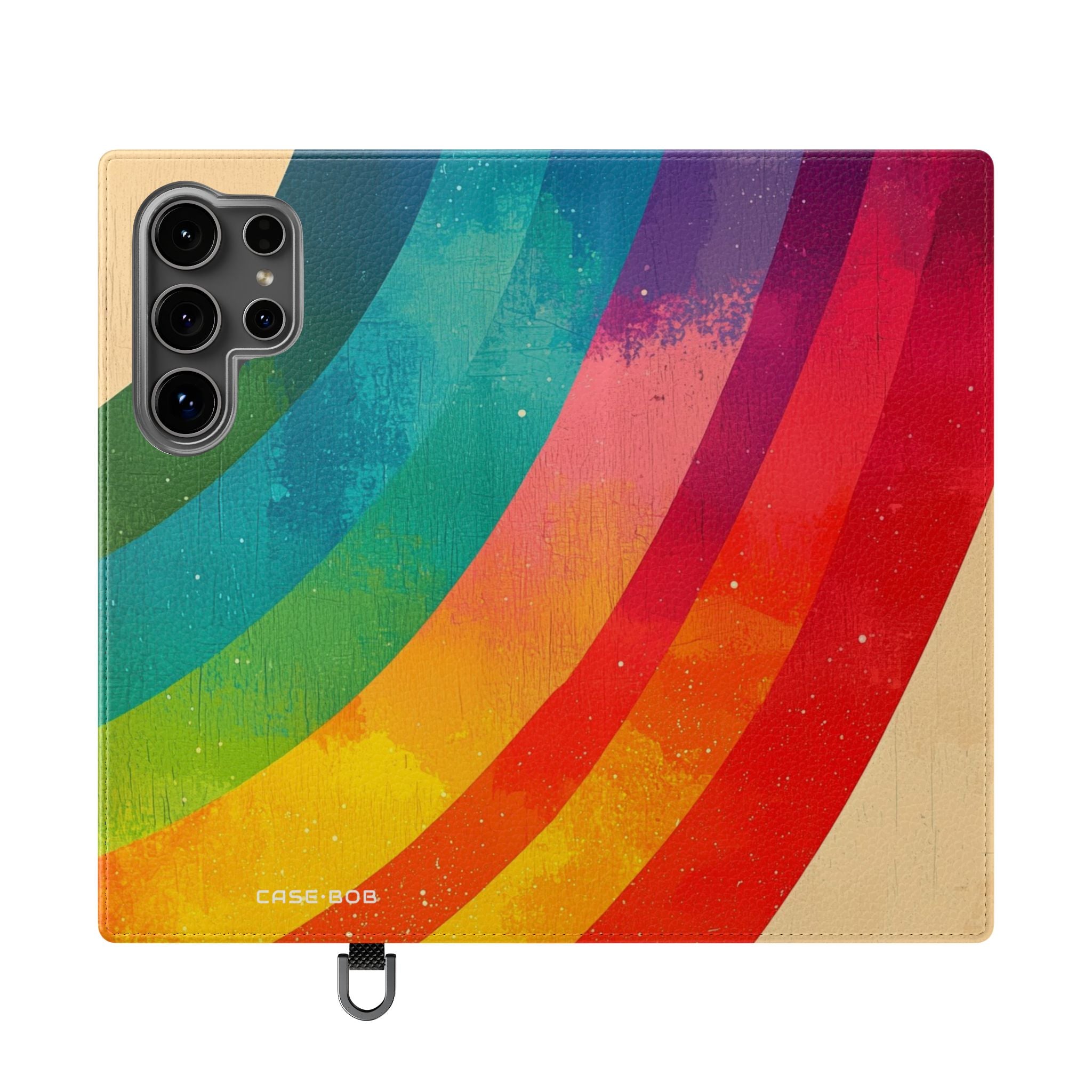 Kaareva sateenkaari-tuuli - Samsung S24 Ultra -lompakkokotelo