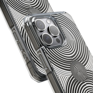 Hypnotic Geometry - Phone Case for iPhone (Clear Impact - Magnetic)