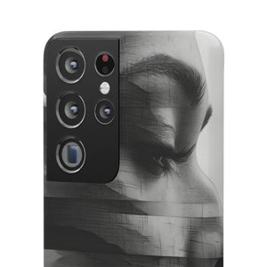 Abstract Glitch Portrait | Slim Phone Case for Samsung