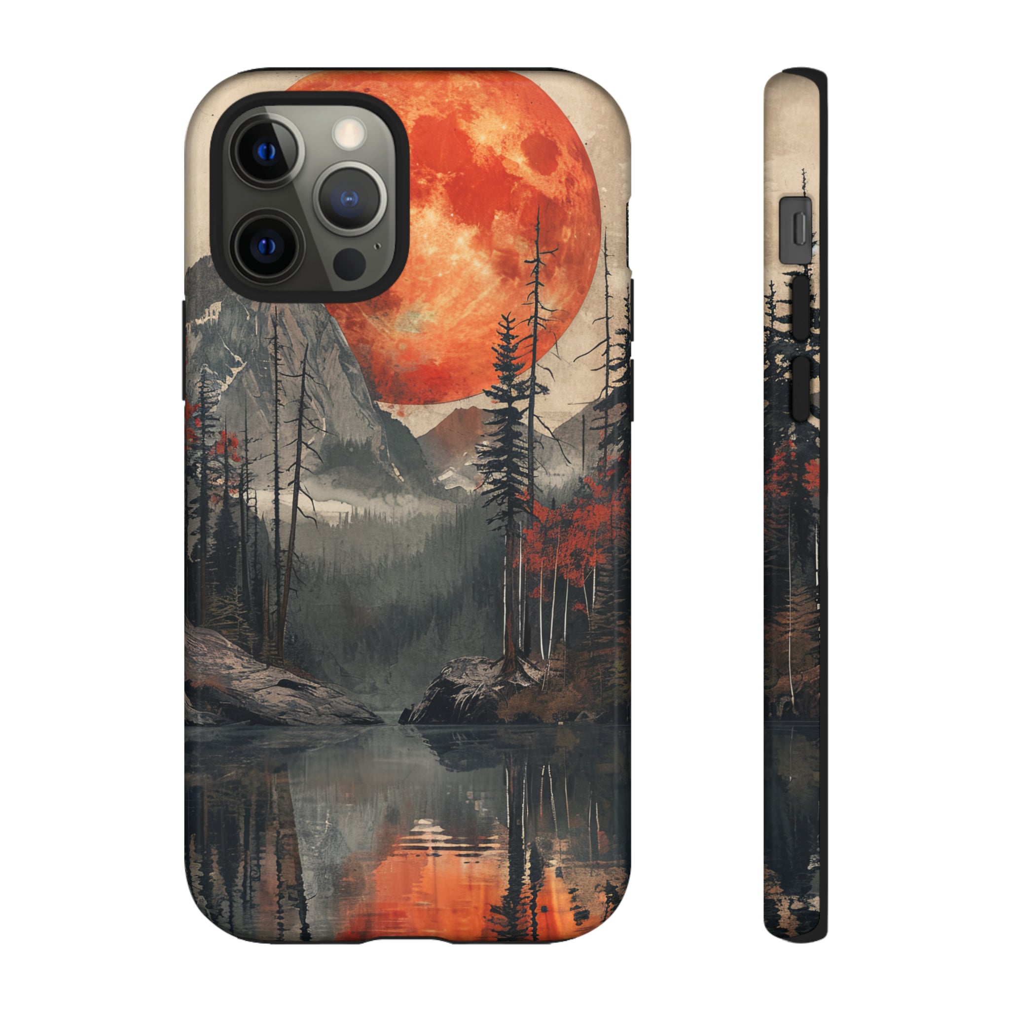 Abstract Wilderness Wonders: A Geometric Journey - Protective Phone Case