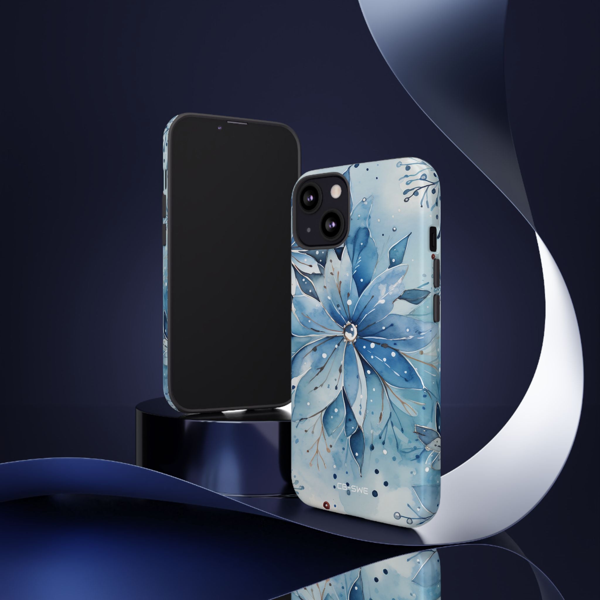 Floral Frost Embrace - iPhone Case