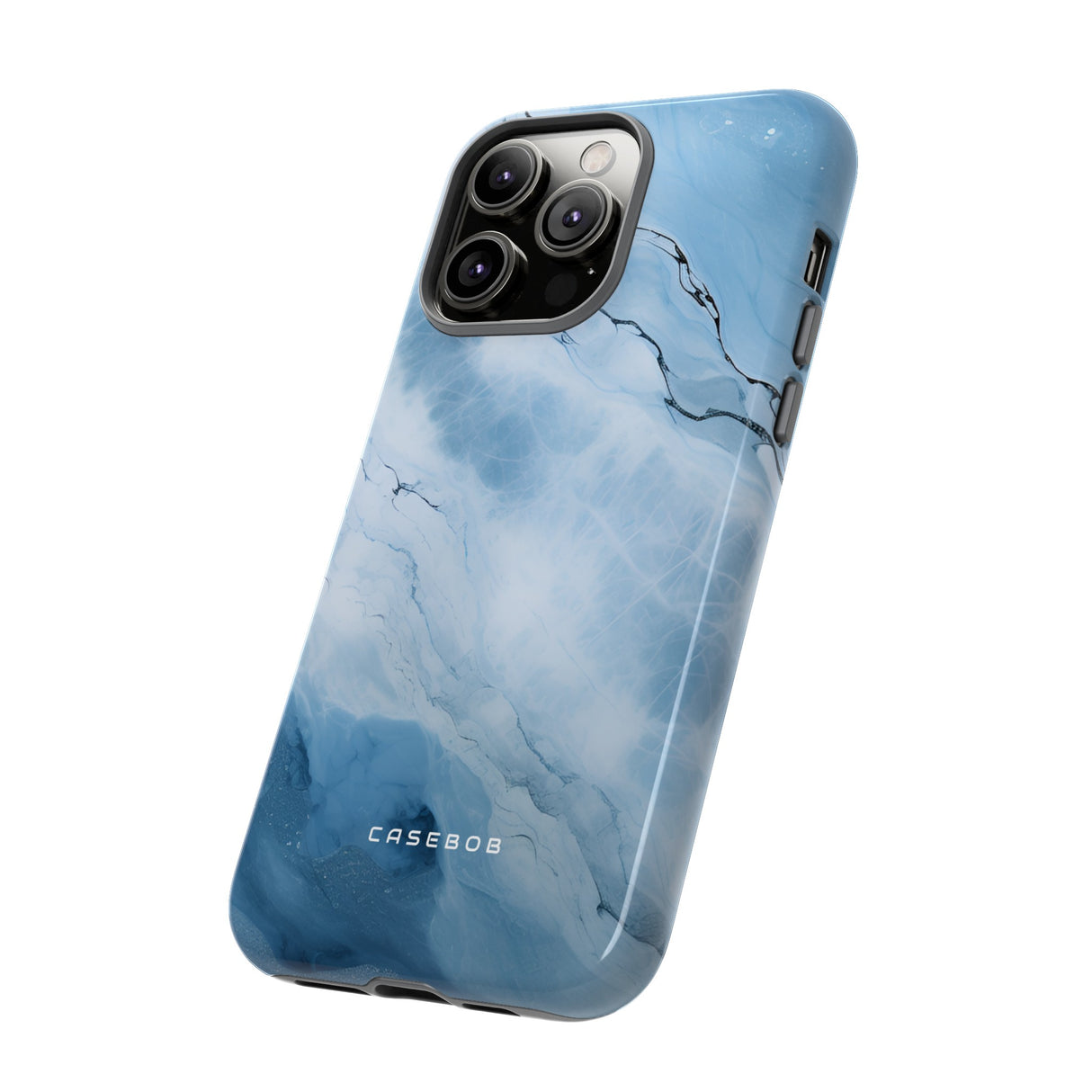 Light Navy Marble - Protective Phone Case