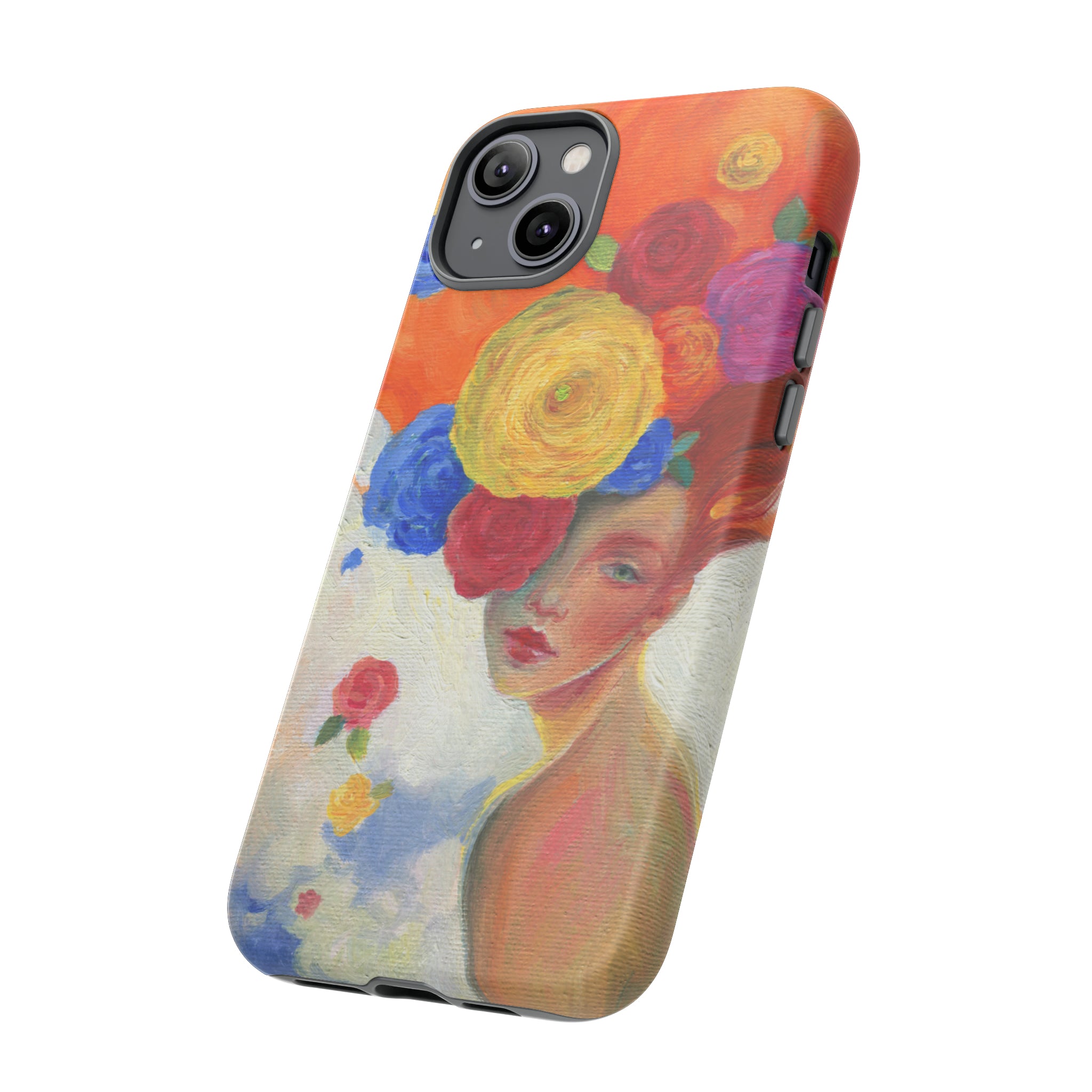 Oil Painting - Woman and Flowers - Protective Phone Case