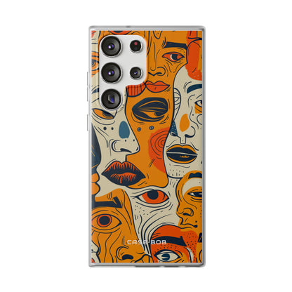 Tangled Faces Sunset Samsung S23 Ultra Case - Soft