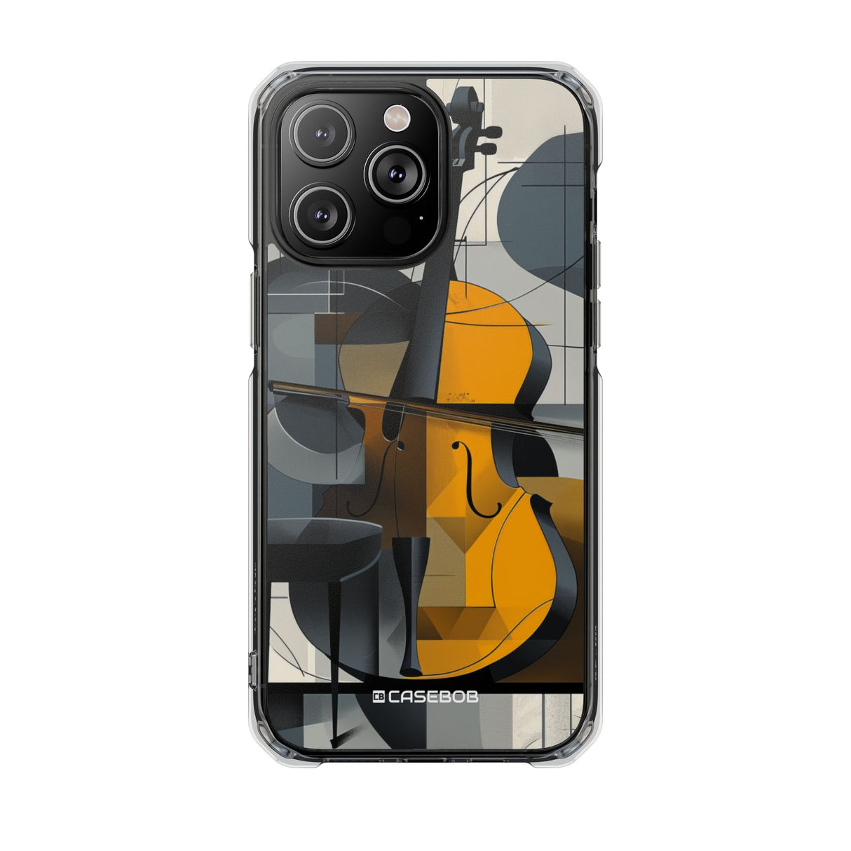 Cello Abstraction - Phone Case for iPhone (Clear Impact - Magnetic)