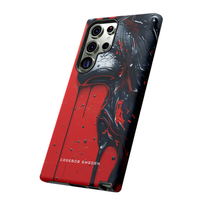 Textured Crimson Bloom Samsung S23 - Tough Phone Case