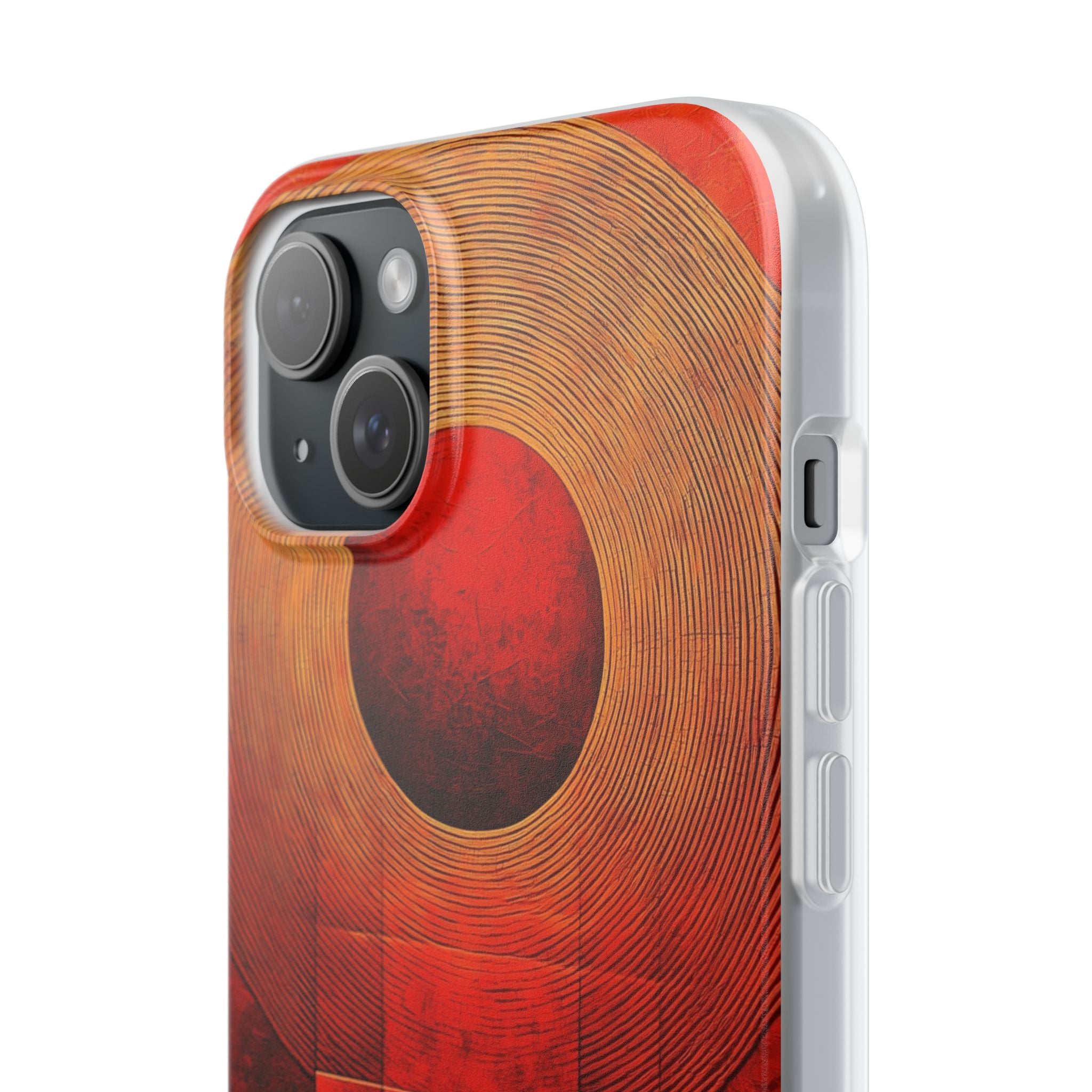 Crimson Orbit iPhone 15 Plus Case - Soft
