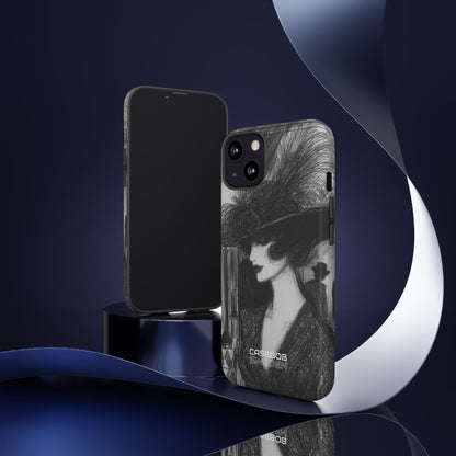 Vintage Feather Elegance iPhone 13 - Tough
