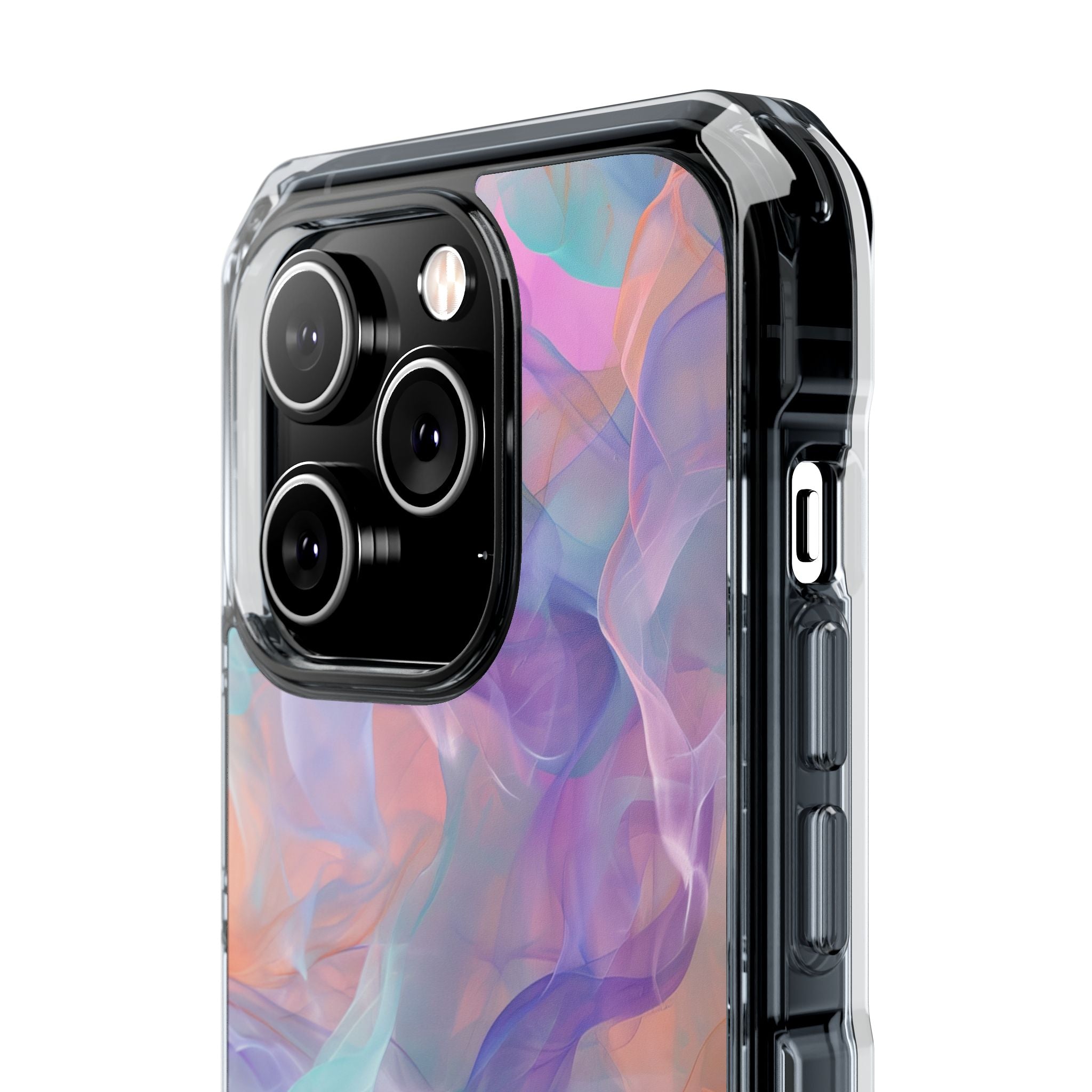 Dreamy Teal Flow - Clear Impact iPhone 14 Phone Case